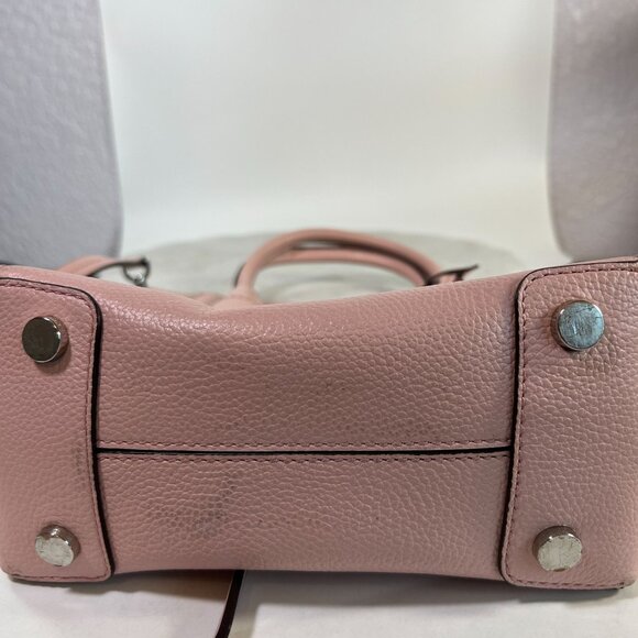Michael Kors Small Pebbled Leather Dusty Pink Crossbody Tote Bag Purse Messenger - Picture 7 of 15
